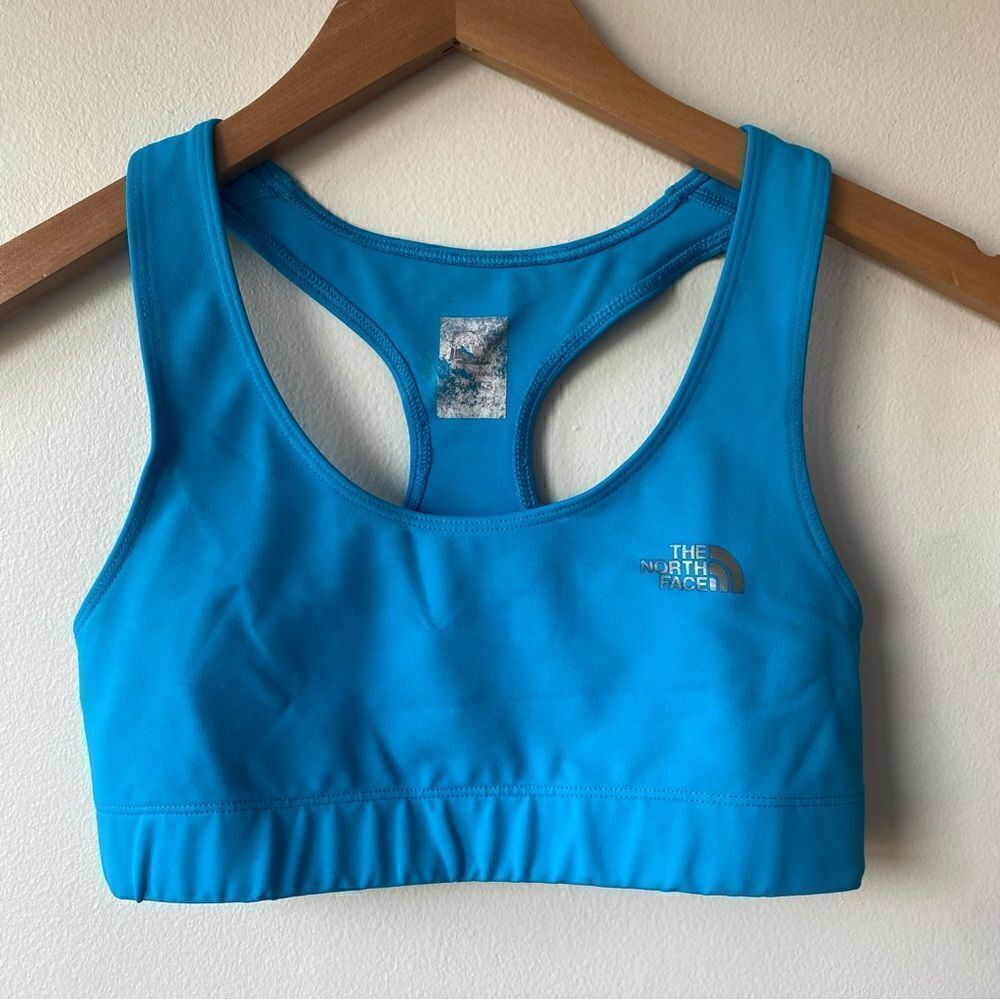 the North Face blue sports bra